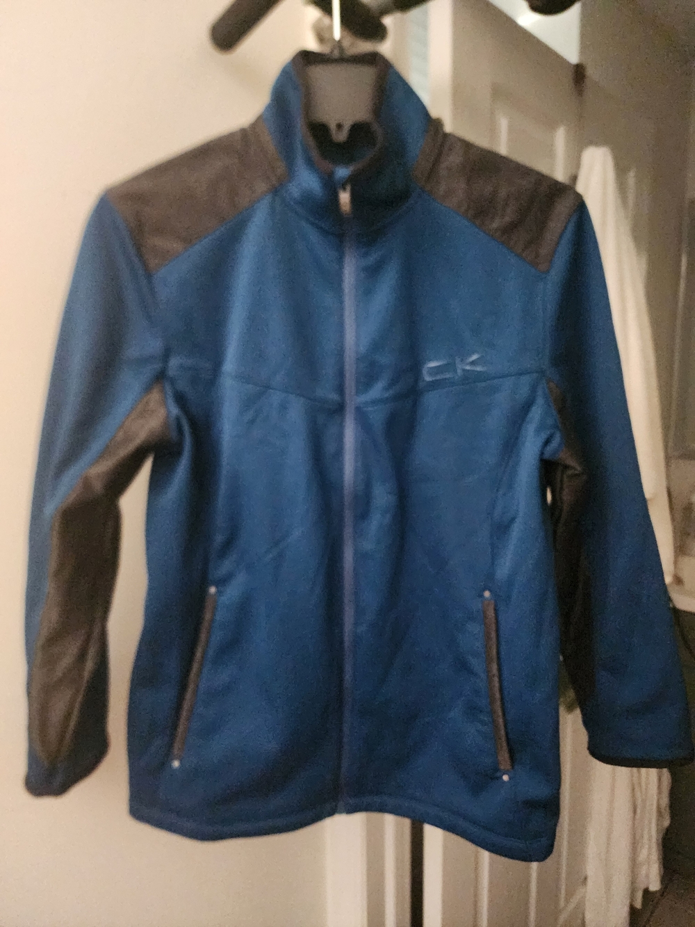 Calvin Klein Blue Jacket with Black Panels. S